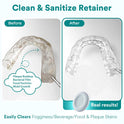 Weiss Naturals Retainer Cleaner Tablets, Invisalign Cleaner, Remove Stains, Odors & Plaque, PERSULFATE FREE Night Guard & Denture Cleaner 1-Month