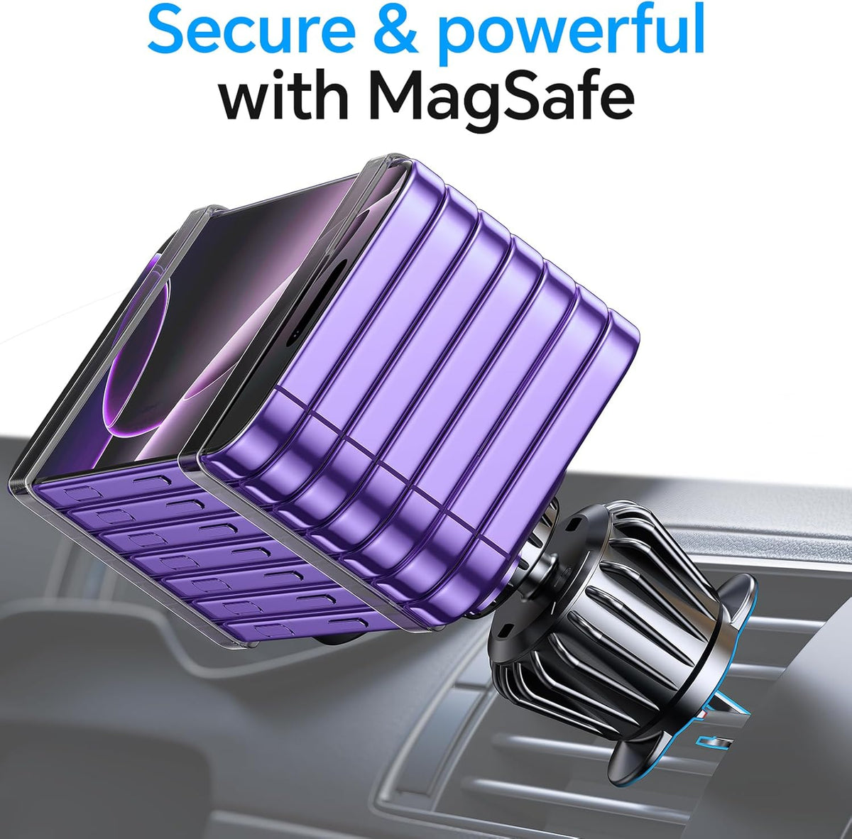 Kaistyle for Magsafe Car Mount【20 Strong Magnets】Magnetic Phone Holder for Car Phone Holder Mount Dash Mounted Holders Cell Phone Holders for Your