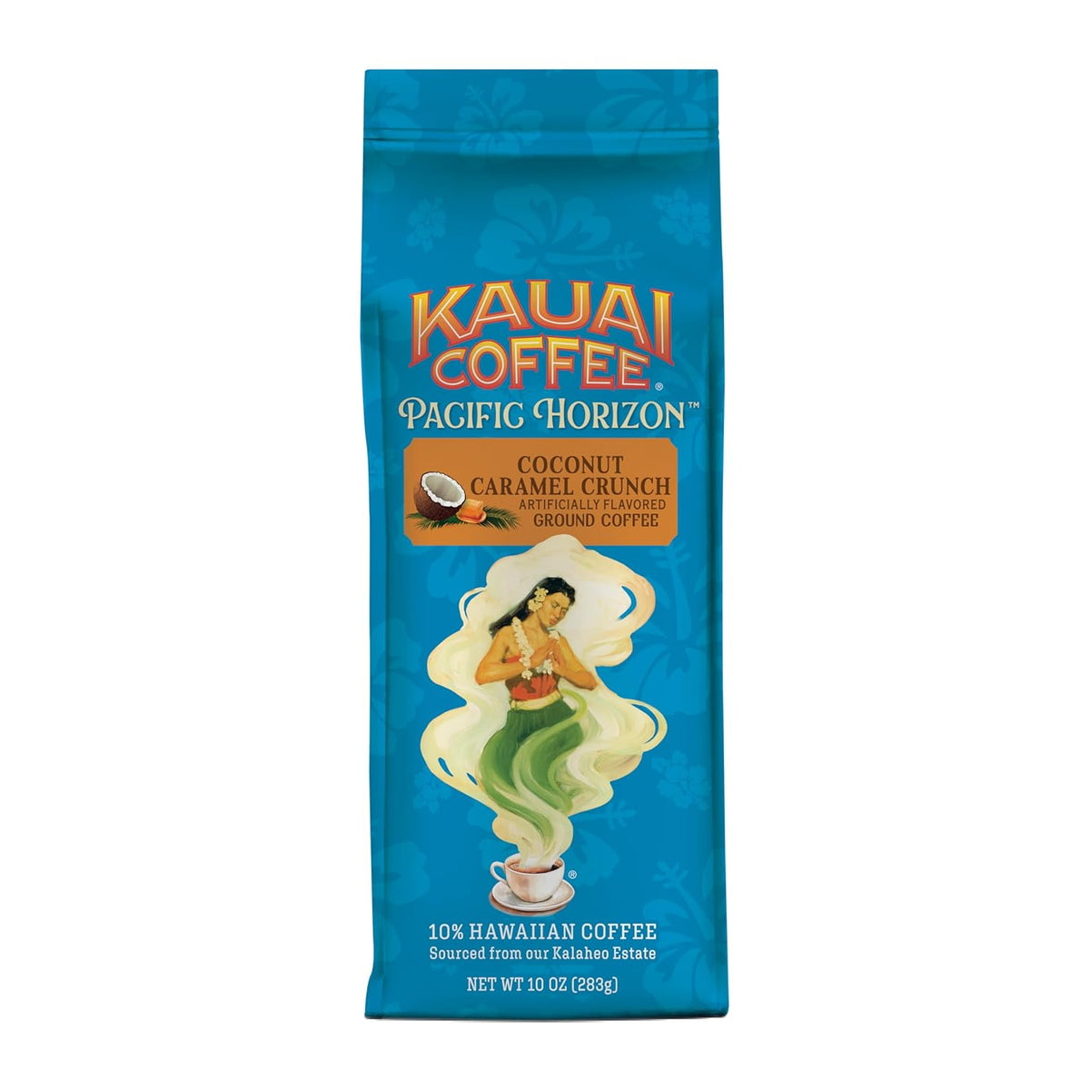Kauai Coffee Ground Coffee – Smooth, Rich, Medium Roast – Nutty Caramel and Tropical Coconut – Arabica Coffee, 10% Hawaiian with No Bitterness