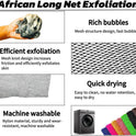 African Net Sponge Authentic, African Exfoliating Sponge Real African Net Black Owned, African Bath Sponge Back Scrubber, Body Exfoliator Shower Bath
