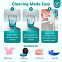 Weiss Naturals Retainer Cleaner Tablets, Invisalign Cleaner, Remove Stains, Odors & Plaque, PERSULFATE FREE Night Guard & Denture Cleaner 1-Month