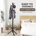 Coat Rack, Freestanding Coat Rack with 8 Hooks and 3 Adjustable Size Tree Coat Racks for Bedroom, Hallway, Entrance, Office, for Hats, Coats