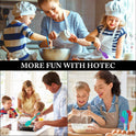 HOTEC Heat Resistant 600℉ Food Grade Silicone Rubber Spatula Set for Baking, Cooking, and Mixing Non Stick Dishwasher Safe BPA-Free Multicolor Set of