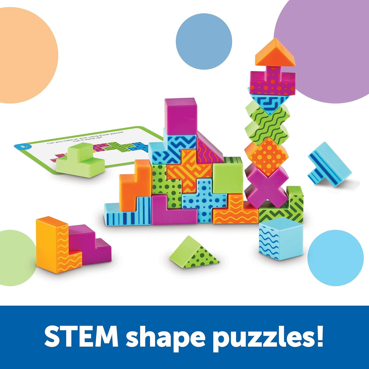Learning Resources STEM Explorers Brainometry - 3d Puzzle, Brain Games, Brainteaser, Building Logic Toys, Gifts For Boys and Girls, Fine Motor Skills