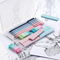 Four Candies Cute Mechanical Pencil Set, 6PCS Pastel Mechanical Pencils 0.5 & 0.7mm with 360PCS HB Leads, 3PCS Erasers and 9PCS Eraser Refills