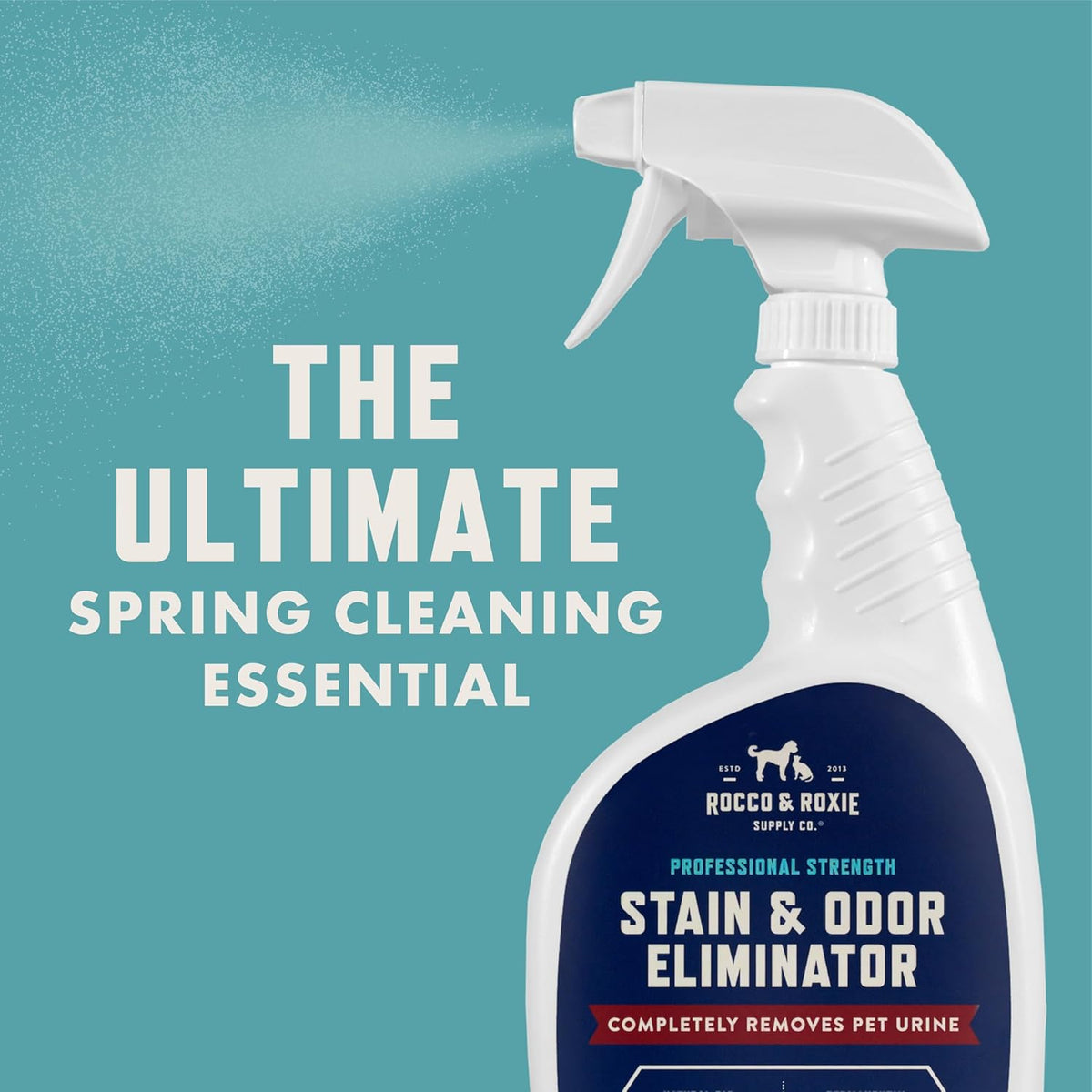 Rocco & Roxie Stain & Odor Eliminator for Strong Odor, 32oz Enzyme Pet Odor Eliminator for Home, Carpet Stain Remover for Cats & Dog Pee, Enzymatic