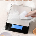 Food Scale -33lb Digital Kitchen Scale for Food Ounces Grams Rechargeable 304 Stainless Steel,Batteries and Type-C Charging | Perfect for Meal Prep