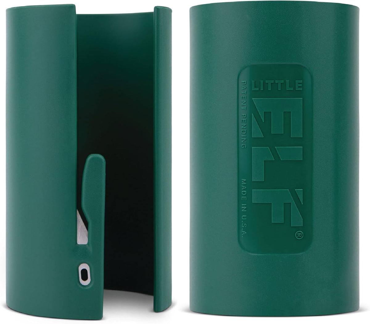 Little ELF Wrapping Paper Cutter (2-Pack) | Made in USA | Green | Holiday Gift Wrap Paper Roll Holder and Cutter