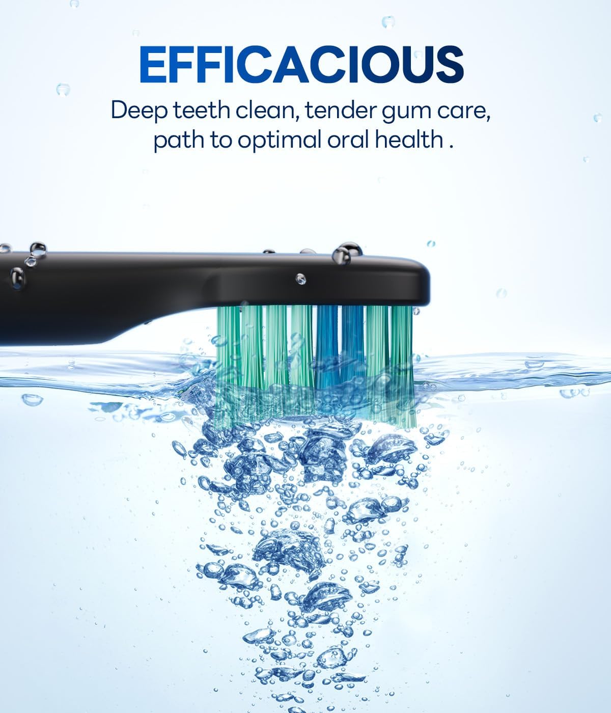 Bymore Electric Toothbrush for Adults, Sonic Rechargeable Toothbrush with 8 Brush Heads, 330-Day Battery, 5 Cleaning Modes & 2-Min Timer