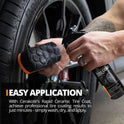 CERAKOTE Rapid Ceramic Tire Coat – Showroom New Tire Shine – Deep Tire Black Finish – Lasts Up to 10x Longer – No Sling, Non-Greasy Ceramic Tire