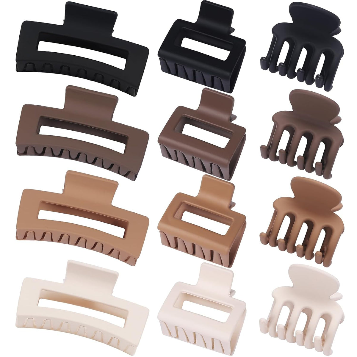 3 Styles Hair Clips for Women Small Medium Big Claw Clips for Thin Thick Hair 12 Pcs Hair Claw Clips Hair Clips Combination Hair Accessories for