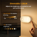 Lyridz Rechargeable Battery Night Light with Motion Sensor, Portable Mini Warm White LED Stick-on Closet Light, Adjustable Brightness for Bathroom