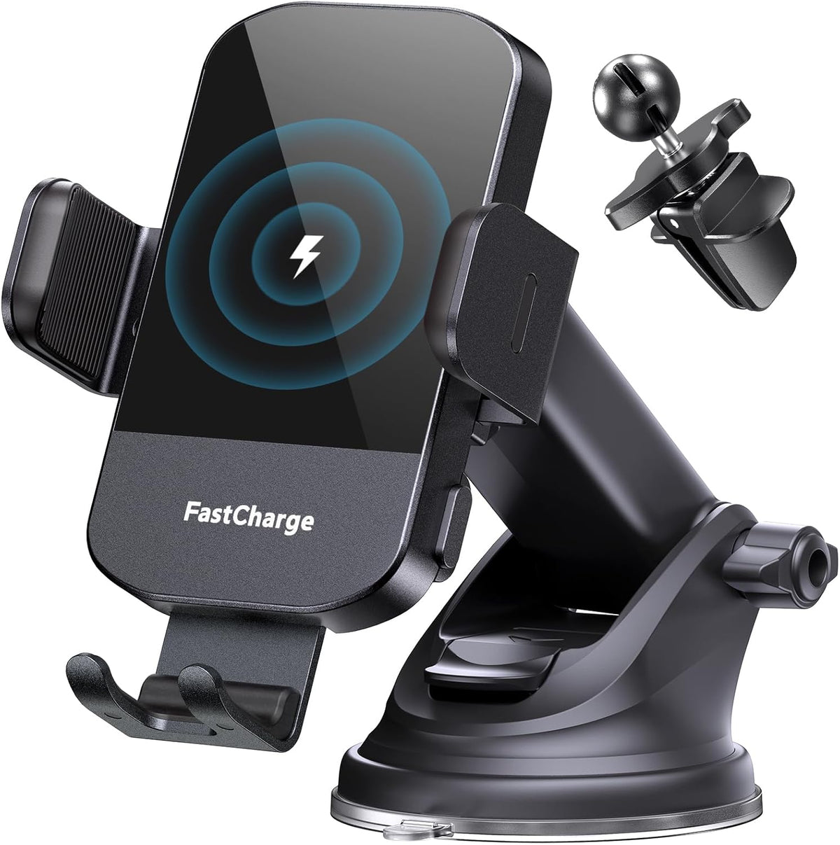 CHGeek Wireless Car Charger, 15W Fast Charging Auto Clamping Car Charger Phone Mount Phone Holder fit for iPhone 16 15 14 13 12 Pro Max 11 XR XS