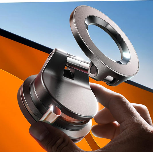 LISEN Vacuum Magnetic Phone Holder for Car, Magsafe Car Mount 360 Adjustable Vacuum Suction Cup, Phone Mount for Car