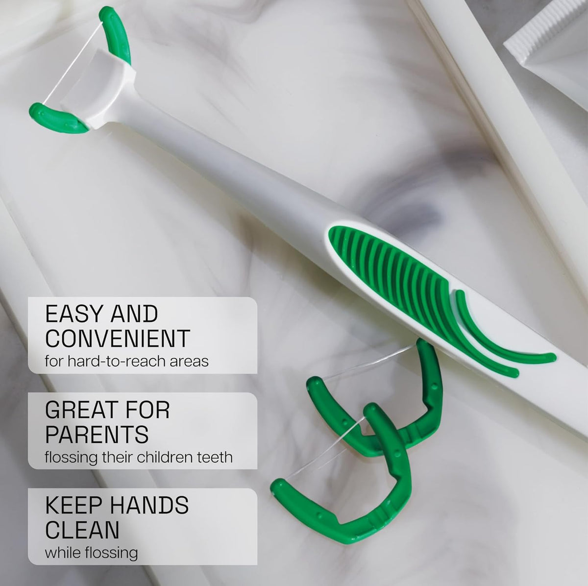 REACH Ultraclean Access Flosser Refill Heads, Mint, Plaque Remover for Teeth, Shred Resistant, for Hard to Reach Areas, Oral Care, PFAS Free