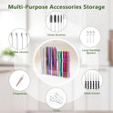 9.5” Large Acrylic Straw Holder for Cabinet Door - Reusable Tumbler Straw Organizer Storage, Small Kitchen Accessories Container, Ultra Sticky