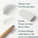 Small Sketchbook 5.5" x 8.5" - 2 Pack Top Spiral Mini Sketch Pad, Small Sketch Book Hard Cover, 100 Sheets Each 68lb/100gsm - Mini Drawing Paper for