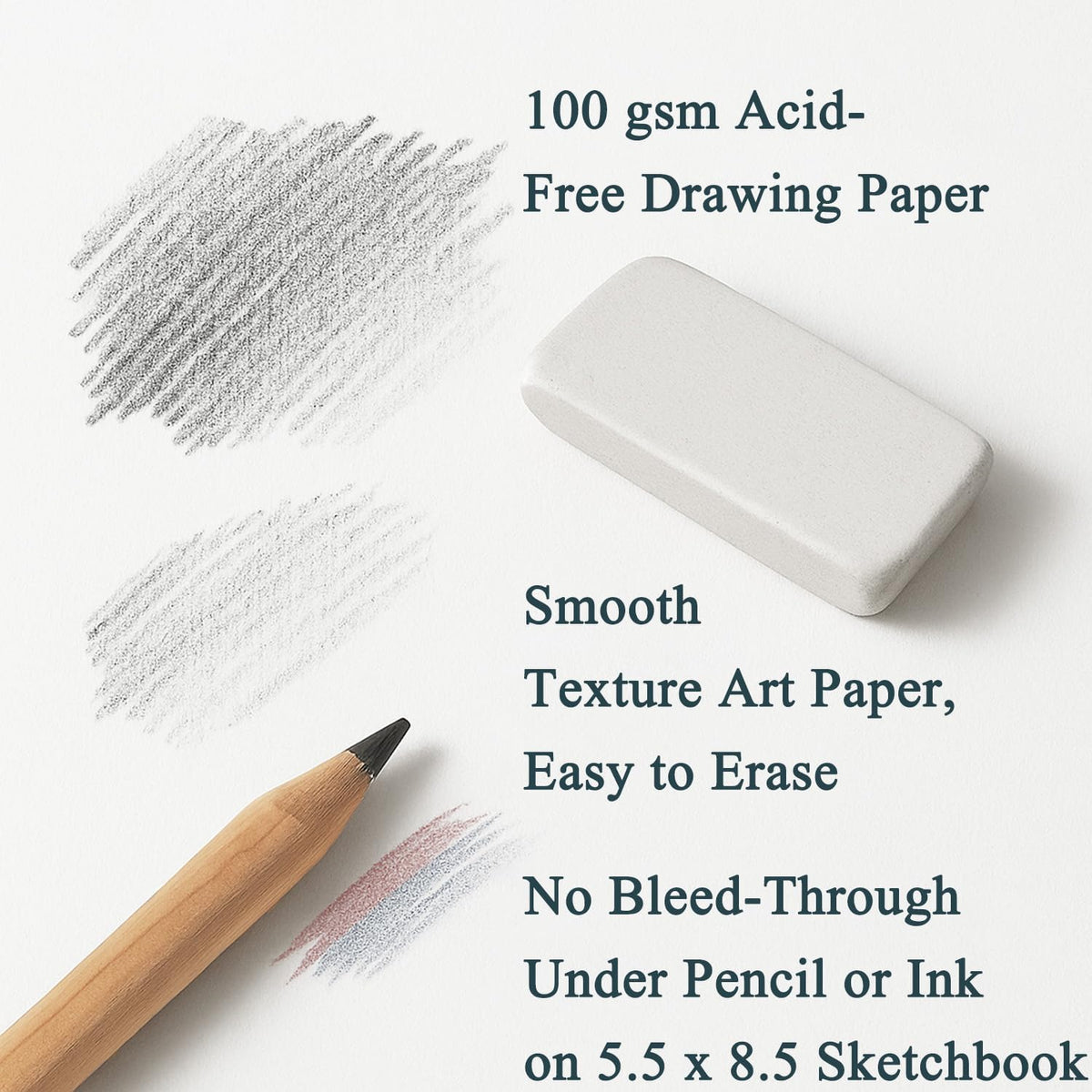 Small Sketchbook 5.5" x 8.5" - 2 Pack Top Spiral Mini Sketch Pad, Small Sketch Book Hard Cover, 100 Sheets Each 68lb/100gsm - Mini Drawing Paper for