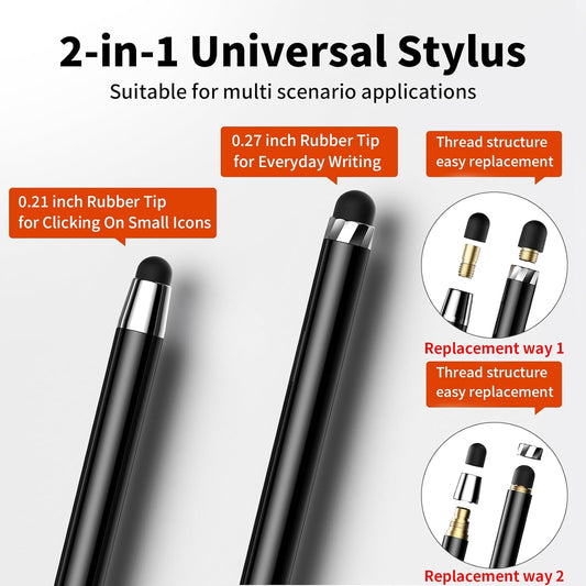 10 PCS Stylus,Stylus Pen for Touchscreen,Stylus 2-in-1 High Sensitivity & Precision Suitable for Touch Screens of iPhone/ipad/Android Tablets(10