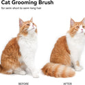 aumuca Cat Brush with Release Button, Cat Brushes for Indoor Cats Shedding, Cat Brush for Long or Short Haired Cats, Cat Grooming Brush Cat Comb for