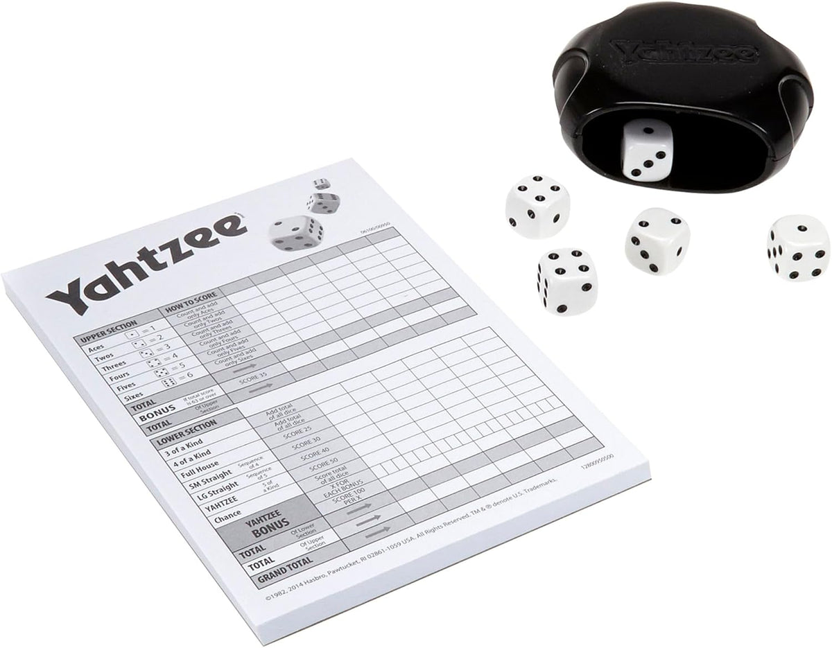 Hasbro Gaming Yahtzee Game, Fast-Playing Dice Games for Kids, Teens, and Adults, Strategy Games, Family Games for Kids, 2 or More Players, Ages 8 and