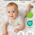 Yoofoss Waterproof Crib Mattress Protector 2 Pack, Quilted Crib Mattress Pad Cover Ultra Soft and Breathable, Machine Washable Toddler Mattress