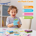 Talking Flash Cards for Toddlers 1 2 3 4 Year Olds, Montessori Language Learning with 224 Words, Pocket Speech Therapy and Autism Playthings