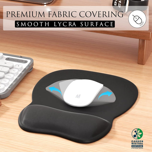 MROCO Ergonomic Mouse Pad with Gel Wrist Rest, Comfortable Mousepad with Smooth Wrist Support Surface and Non-Slip PU Base for Pain Relief, Computer