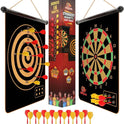 Magnetic Dart Board for Kids - Indoor Outdoor Darts Game, 16pcs Magnetic Darts, Double Sided Board Games Set, Best Toys Gifts for Teenage Age 5 6 7 8