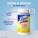 Lysol Disinfecting Wipes Bundle, Home Apartment Dorm Room Essentials and Cleaning Supplies, All Purpose Cleaner, Multi-surface Cleaning Wipes, Lemon