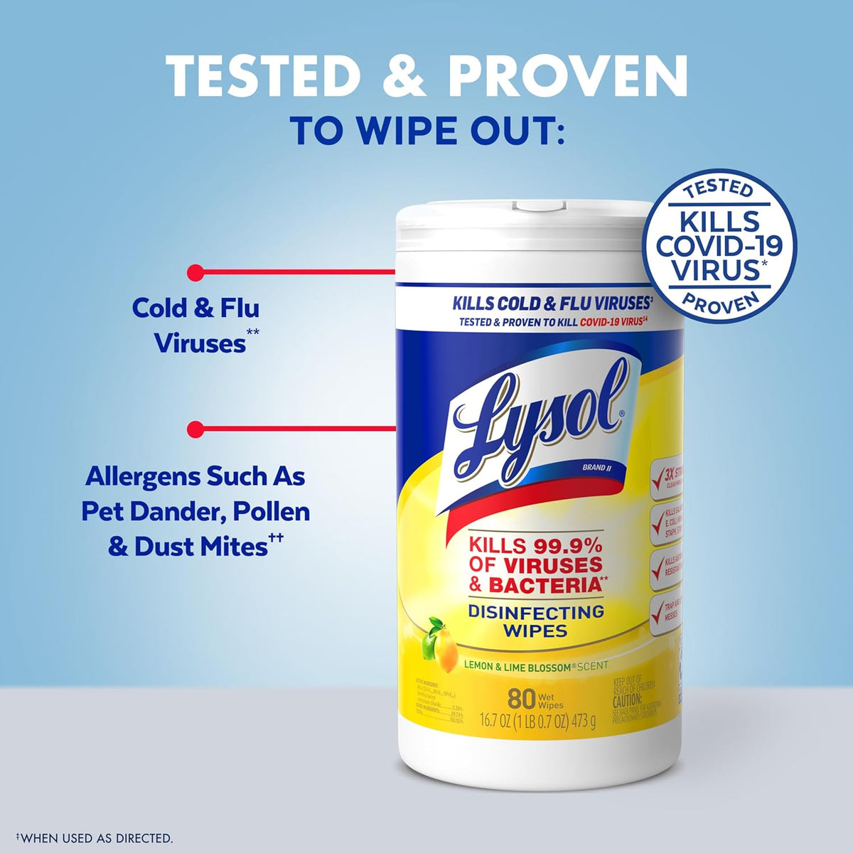 Lysol Disinfecting Wipes Bundle, Home Apartment Dorm Room Essentials and Cleaning Supplies, All Purpose Cleaner, Multi-surface Cleaning Wipes, Lemon