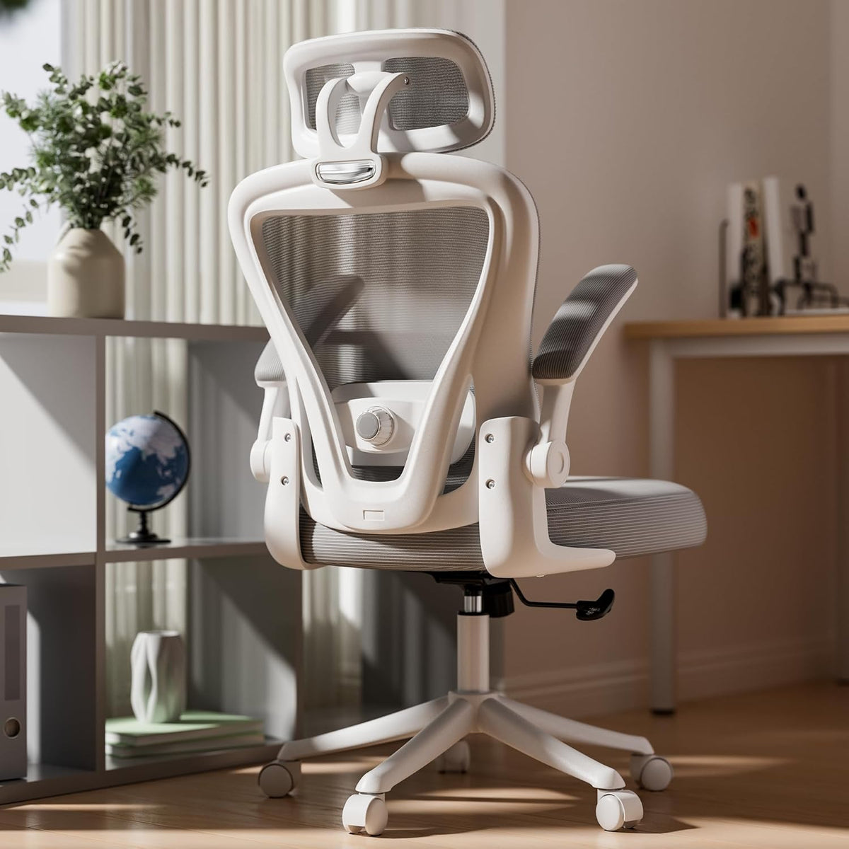 Ergonomic Office Chair M903, Computer Desk Chair with Wheels, High Back Mesh Office Chair with Adjustable Lumbar Support, Headrest, Flip-Up Armrests