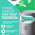 STEM Flying Insect Fan Trap for Indoor Bug Control, Attracts Mosquitoes, Fruit Flies, and House Flies, Plug-in Fan with UV Light, Starter Kit