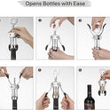 Beneno Wine Opener, Zinc Alloy Premium Wing Corkscrew with Multifunctional Bottles Opener, Sharp Wine Corkscrew with Ergonomic Non-Slip Wing Handle