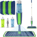 Spray Wet Mops for Hardwood Floor Cleaning: MEXERRIS Floor Mop with 5 Washable Pads for Swiffer Powermop & 2 Refillable Bottles - Home Commercial