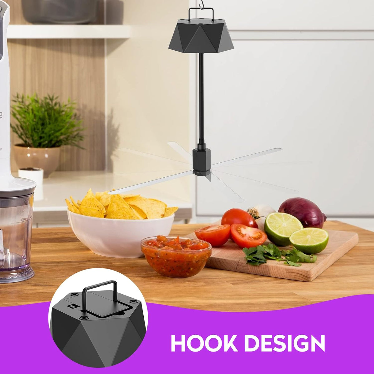 Fly Fans for Tables, Fly Repellent Fan Outdoor Indoor Keep Flies Away, Fly Repellent Fans for Tables with Holographic Blades for Picnic, Party