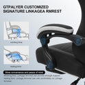 GTPLAYER Gaming Chair, Computer Office Chair with Pocket Spring Cushion, Linkage Armrests and Footrest, High Back Ergonomic Computer Chair with