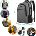MATEIN Travel Laptop Backpack, Business Anti Theft Slim Sturdy Laptops Backpack with USB Charging Port, Water Resistant College School Computer Bag