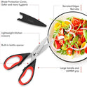 iBayam 3-Pack 8.5"Kitchen Scissors All Purpose Heavy Duty with Protective Sheath, Soft Grip Comfort Handle, Dishwasher Safe Kitchen Utensils Gadgets