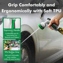 RESTMO Garden Hose Nozzle, Heavy Duty Metal Water Hose Nozzle with 7 Adjustable Spray Patterns, High Pressure Hand Sprayer with Flow Control for
