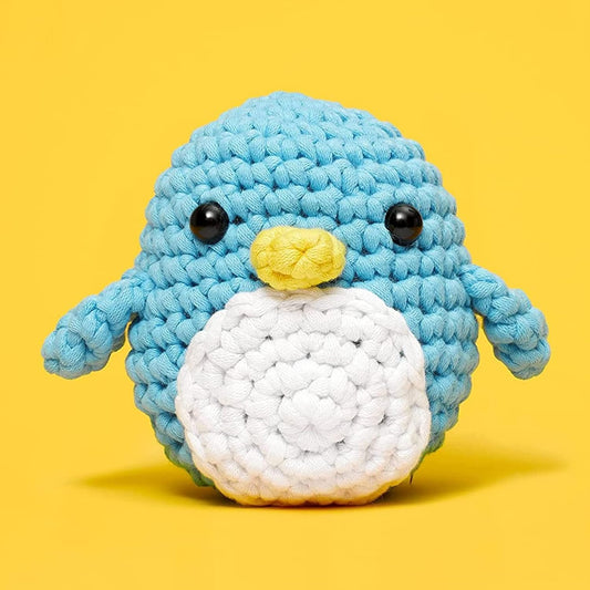 The Woobles Crochet Kit for Beginners - Easy Arts and Crafts Knitting & Crochet Animals Kit - Pierre The Penguin