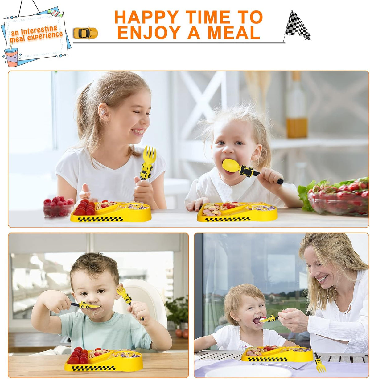 Construction Toddler Utensils - Toddler Forks and Spoons - Kids Construction Truck Utensils - Forks and Spoons Silverware Set - Christmas Birthday
