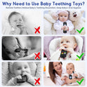 Teething Relief Teethers Toys for Babies 3-6-12 Months Gifts, Food Grade Silicone Sensory Baby Remote Control Teether Bath Toy for Newborn Infant Boy