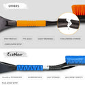 EcoNour 27" Car Snow Brush and Ice Scrapers for Car Windshield (2 Pack) | Scratch Free Bristle Head Snow Brush & Tough Window Snow Scraper with