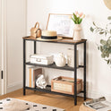 HOOBRO 29.5" Narrow Console Table, 3-Tier Entryway Table, Thin Sofa Table with Shelves, Side Table, Display Table, for Hallway, Entrance, Living