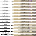 Muchcute Micro Fineliner Drawing Art Pens: 12 Black Fine Line Waterproof Ink Set Artist Supplies Archival Inking Markers Liner Sketch Outline Anime