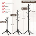 Coat Rack, Freestanding Coat Rack with 8 Hooks and 3 Adjustable Size Tree Coat Racks for Bedroom, Hallway, Entrance, Office, for Hats, Coats