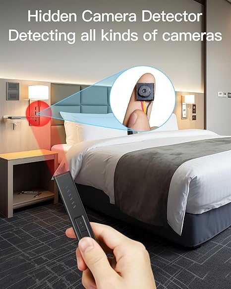 Hidden Camera Detectors, Bug Detector Anti Spy Camera Finder, GPS Tracker Detector Hidden Device Detector 6 Modes for Travel, Car, Bathroom,Office