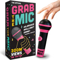 Lucky Egg Official Grab The Mic – Family Karaoke Board Game w/Foam Mic, 8+ Ages, 2-10 Players - Games for Bad Singers w/ 240 Lyrics (120 Cards)