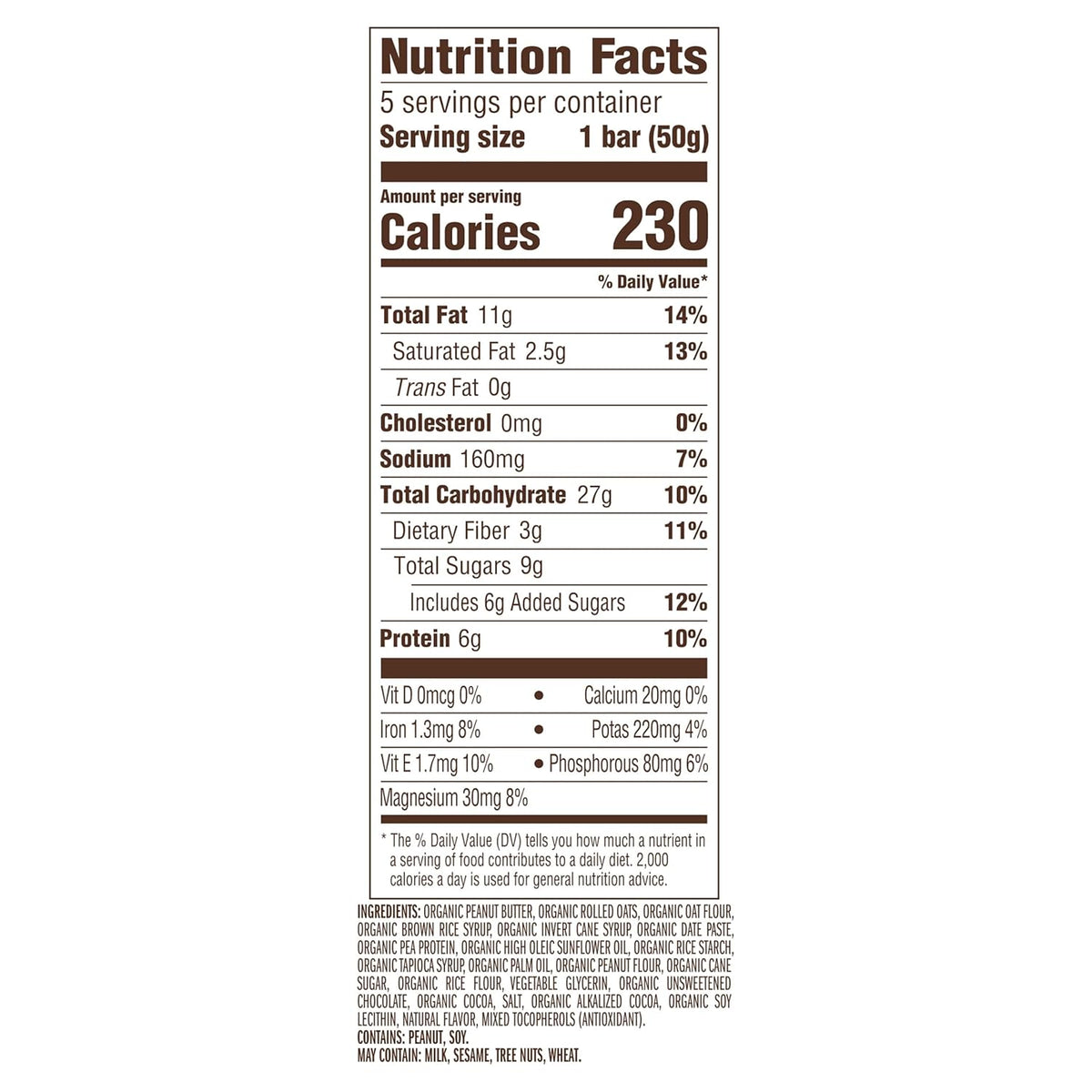 CLIF Nut Butter Bar - Chocolate Peanut Butter - Energy Snack Bars - Non-GMO - USDA Organic - Plant Based - Low Glycemic - 1.76 oz. (5 Pack)